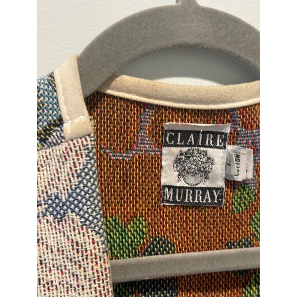 VTG Claire Murray Silverado Floral Tapestry Blanket Jacket Adult Large USA - Picture 7 of 8